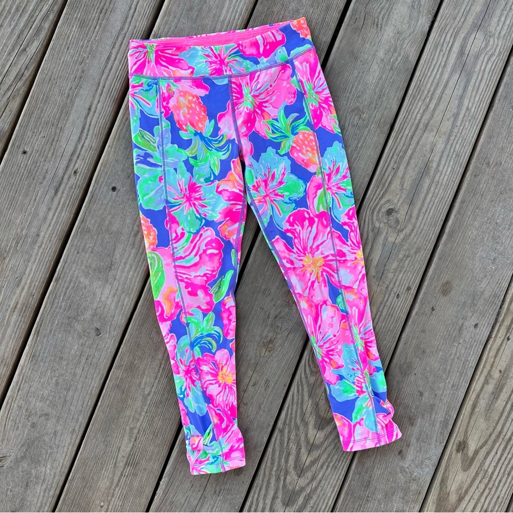 Lilly Pulitzer Luxletic Leggings Jungle Utopia Girls Floral L 8 10